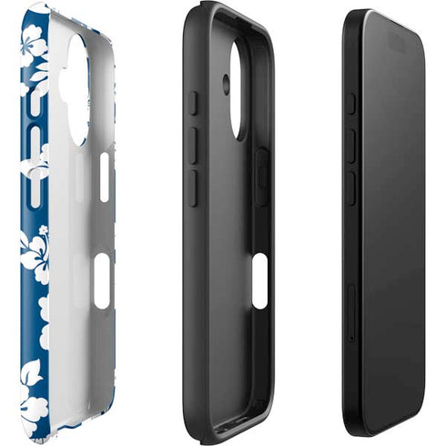 Blue and White iPhone 16 Plus Impact Case